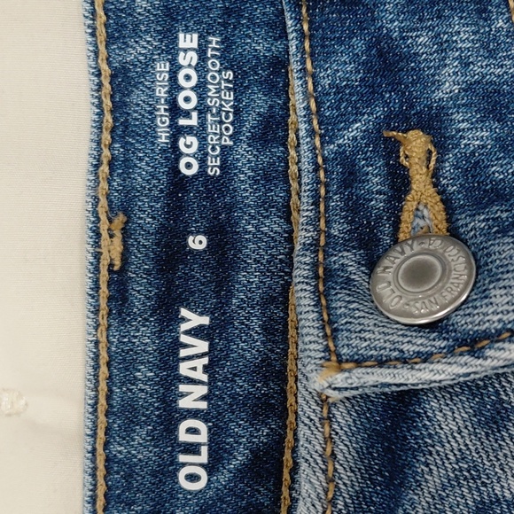 Old Navy OG Loose High Rise Jeans in Denim Blue Sz 6 - Picture 6 of 6